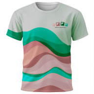 Футболка "весна" (зелёный/розовый) - "сетка"